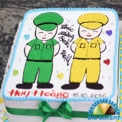 Chiếc bánh sinh nhật đặc biệt này với hình ảnh chú Bộ đội Công an Cảnh sát sẽ làm ngày sinh nhật của bạn hoặc người thân của bạn thêm ý nghĩa. Với một chiếc bánh kem như thế này, không chỉ có ngon mà còn là món quà tuyệt vời để chia sẻ tình yêu và sự quan tâm.